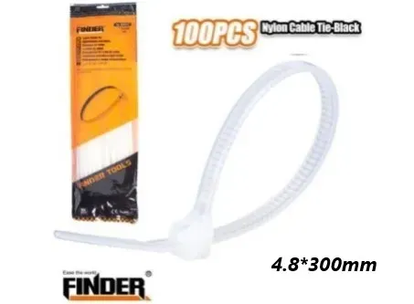 Σετ δεματικά Tie wraps 4.8x300mm 100pcs Finder