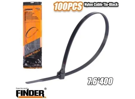 Σετ δεματικά Tie wraps 7.6*400mm 100pcs Finder